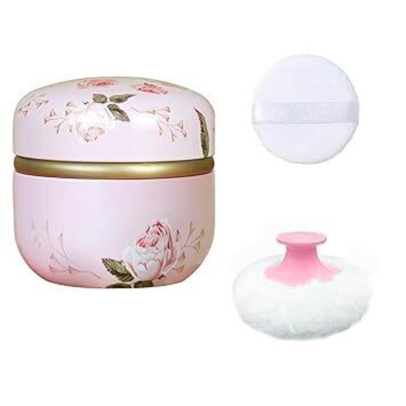 Other - Body Powder Puff And Container For Dusting Powder, Women Powder Puff And Powder